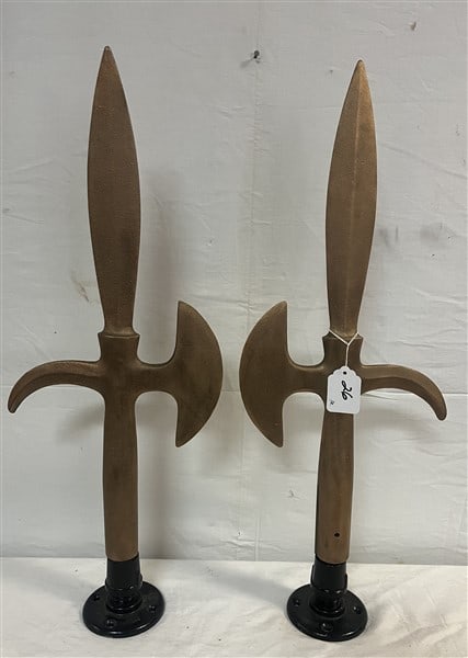 Pr. of 25" Brass Sculptures: Pr. of 25" Brass Sculptures