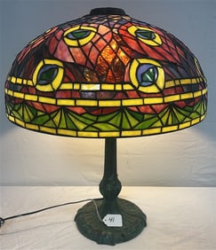 22" Leaded Glass Lamp