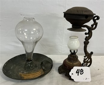 Whale Oil Lamp and Rare Humidifier - 6.75"h