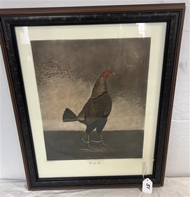 Cock Fighting Print - 21" x 26"