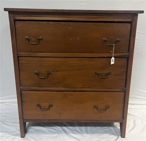 19th Cent. 3 Drawer Pine Chest - 37"w x 20"d x 41h