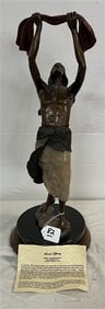 24" Bronze Native American Sculpture by Don Hardaway