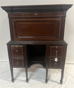 Inlaid 2 part Secretary Desk - Extra Special!