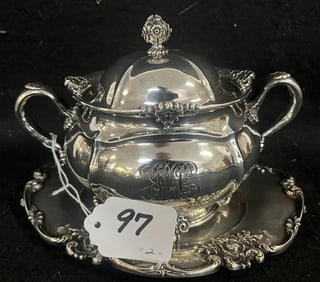 Tiffany Bowl and Tray - Approx 28 Troy