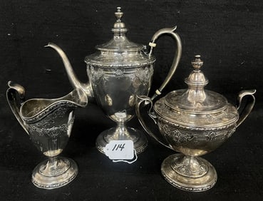 3 Pc. Navarle Sterling Tea Set - 36 Troy