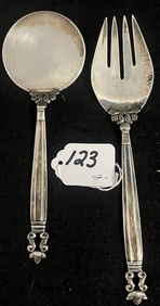 2 Sterling Serving Pcs. - 6.5 Troy