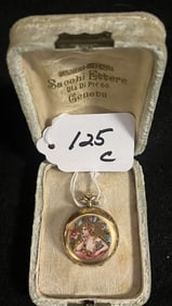 Ladies Enameled18k Pocket Watch