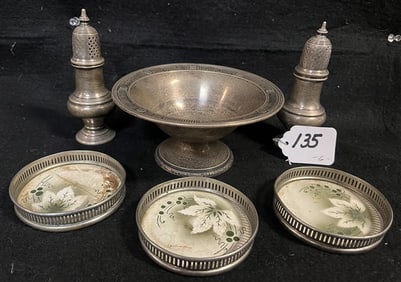 Sterling Shakers and Compote - 7 Troy