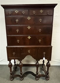 19th Cent. "William & Mary" Style 2 Part Highboy