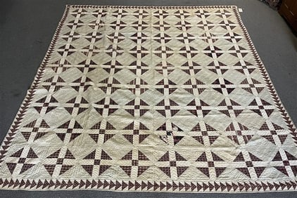 Antique Handmade Quilt - 8'-0" x 8'6"