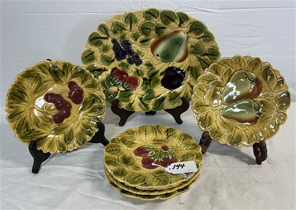 7 French Majolica Plates - Signed (1 of 3)