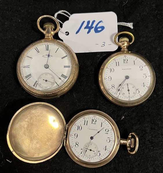 3 Men's Waltham Pocket Watches (1 of 2)