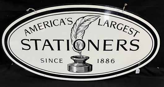 60" Vintage Porcelain Trade Sign