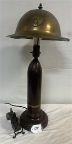 Trench Art Desk Lamp and Cigarette Lighter