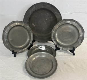 5 Pc. Lot of Early Pewter
