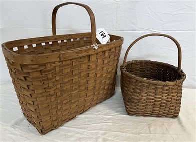 2 Handled Woven Baskets