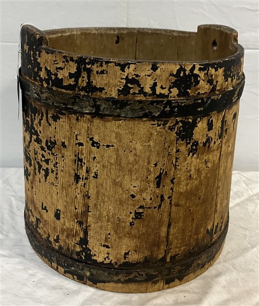12" Country Bucket in Yellow Paint (1 of 2)