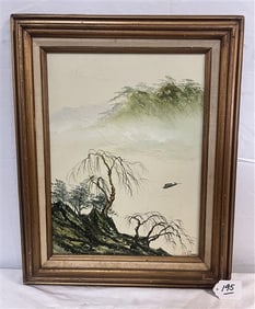 framed o/c signed J.T. Young - 16" x 21"