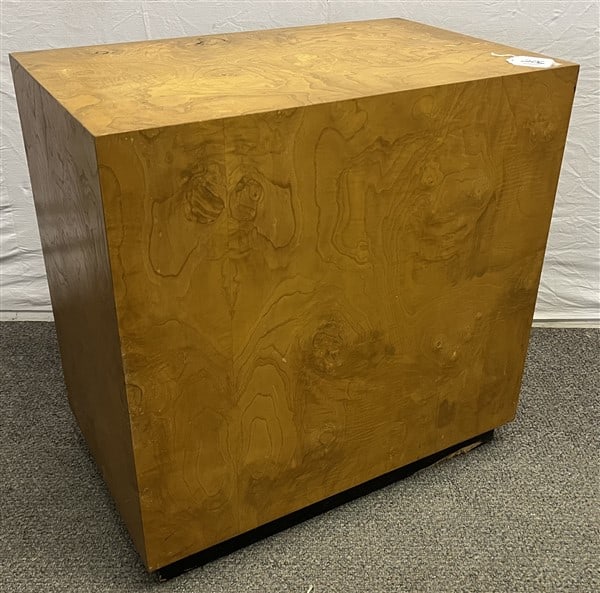 Burled Modern Cube - 24" x 15" x 24"h: Burled Modern Cube - 24" x 15" x 24"h