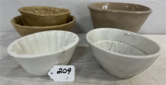 5 Yellowware Bowls