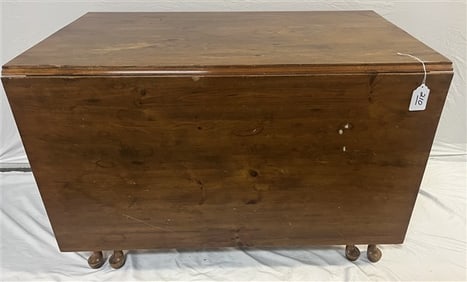 44" Antique Pine Drop Leaf Table - 29"h