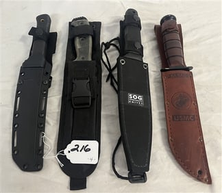 4 Military and Hunting Knives