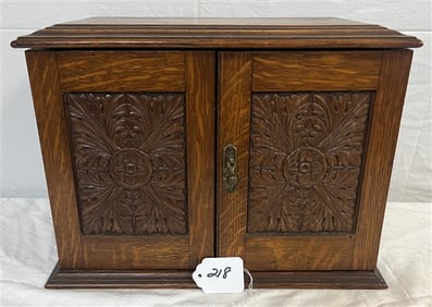 ca 1900 English Oak Gentleman's Box 14"w x 8"d x 10.5"h