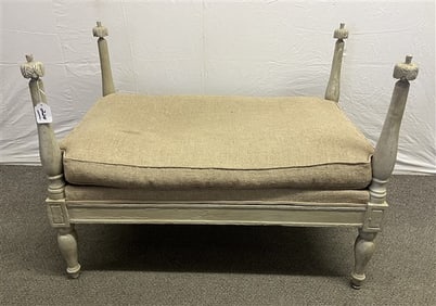 Painted Upholstered Bench - 24" x 36"