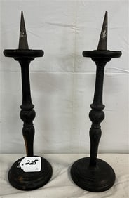Pr. of 16" Antique Wooden Pricket Sticks