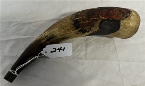 9.5" Painted Powder Horn
