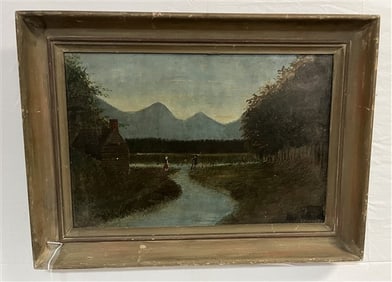 19th Cent. Oil on Artist Board - 18" x 24"