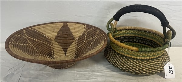 2 Native American Coil Baskets