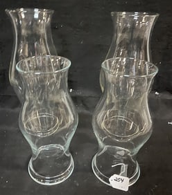 2 Pr. of Glass Hurricane Shades 14" and 18"
