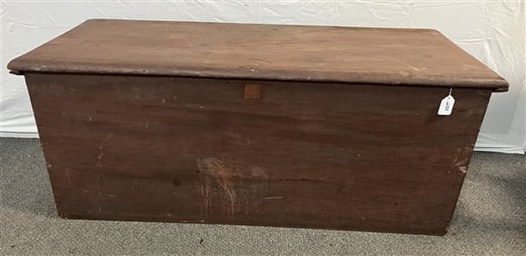 51" 19th Cent. Blanket Box in Red Wash