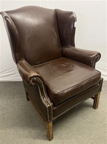 Brass Tacked Wing Chair - Don't Believe it's Leather
