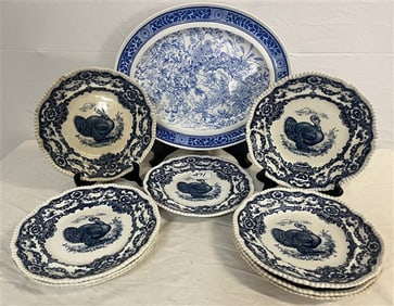 10 Pc. Lot of Blue and White China