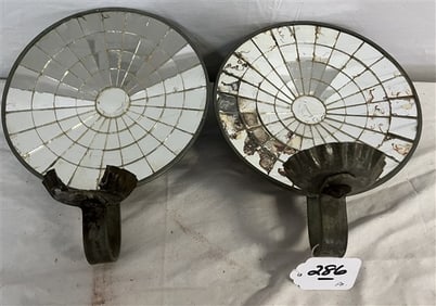 Pr. Mirror back 75+ Year Old Sconces