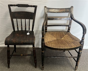 2 Early Country Chairs