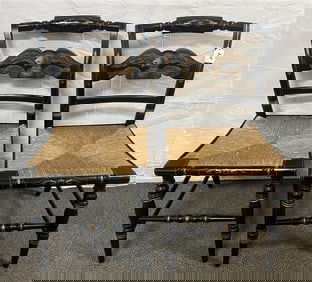 2 Hitchcock Chairs with Eagle Splat