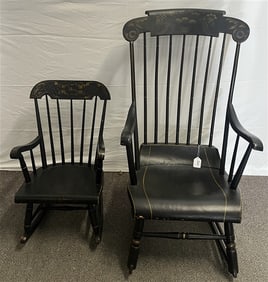2 Antique Country Porch Rockers
