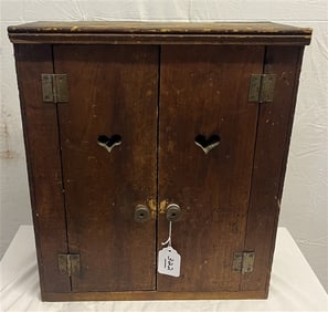 Sweet Little 2 Door Antique Hanging Cupboard