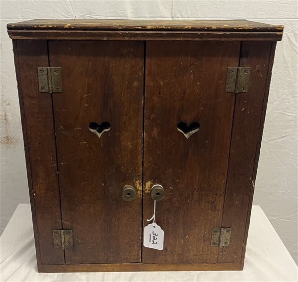 Sweet Little 2 Door Antique Hanging Cupboard (1 of 2)