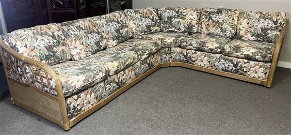 2 Part Rattan Sectional Sofa 91" x 112"