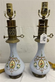 Pr. of 16" Decorative Hand Painted Porcelain Lamb