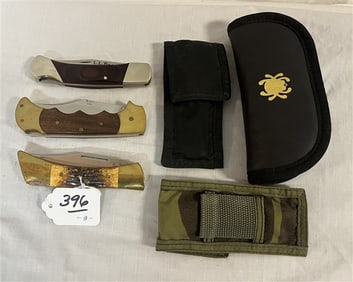 3 Pocket Knives - Case, L.L, Bean, Rigid