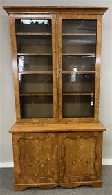 Swedish Birch Antique 2 Part Cabinet - 42"w x 21"d x 94"h