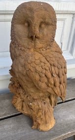 Cast Stone Owl
