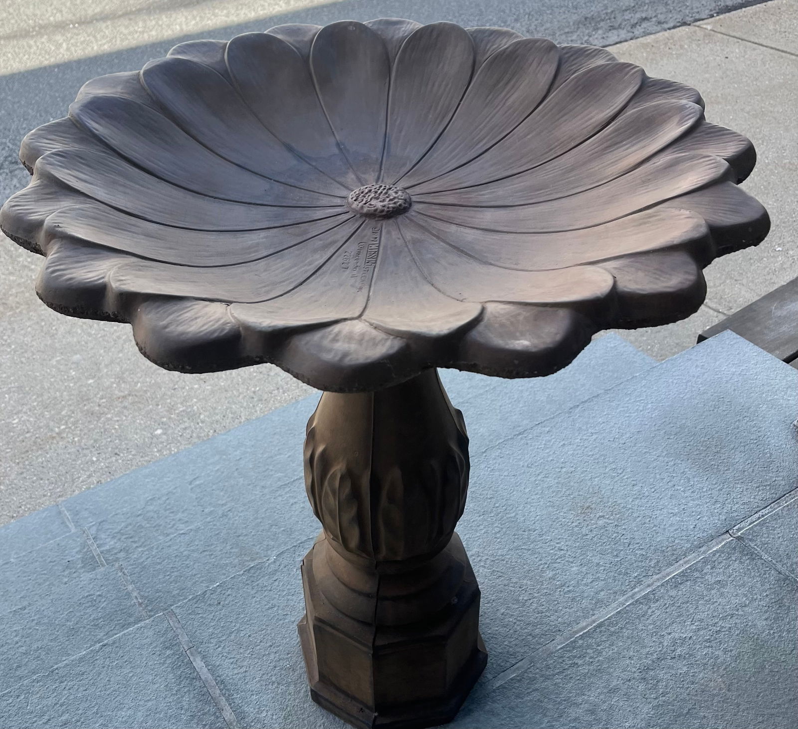 Large Cast Stone Bird Bath (1 of 3)