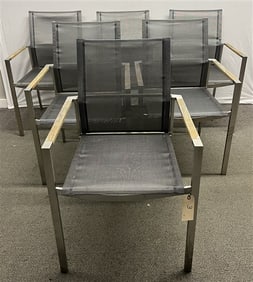 6 Barlow Tyrie Patio Chairs - Teak Arms