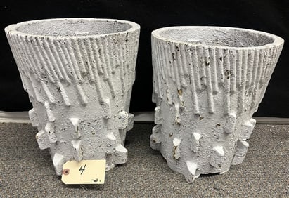 2 Cast Iron 12.5" Elements/Planters